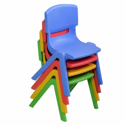 Hivvago 4-pack Colorful Stackable Plastic Children Chairs In Multi