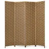 Hivvago 4 Panel Folding Privacy Partition Room Divider With Rustproof Hinge-yellow