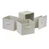 Hivvago 4-pc Foldable Fabric Basket Set Beige
