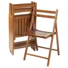 Hivvago 4-pc Folding Chair Set Teak