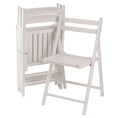 Hivvago 4-pc Folding Chair Set White In Neutral