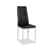 Hivvago 4 Pcs Pvc Leather Dining Side Chairs Elegant Design -black