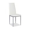 Hivvago 4 Pcs Pvc Leather Dining Side Chairs Elegant Design -white