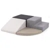 Hivvago 4-piece Climb And Crawl Foam Block Play Set For Infant Baby-black