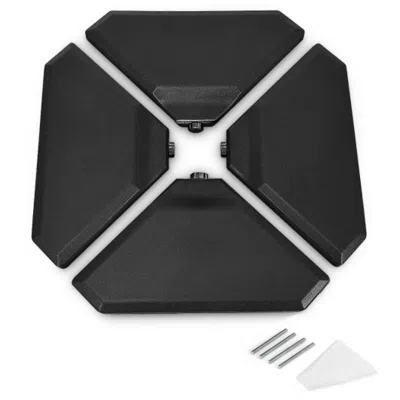 Hivvago 4 Pieces 195 Lbs Patio Cantilever Offset Umbrella Base Weight Sand