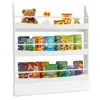 Hivvago 4-tier Bookshelf With 2 Anti-tipping Kits For Books And Magazines-white