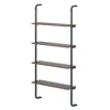 Hivvago 4-tier Industrial Pipe Shelving With Metal Frame For Living Room Kitchen