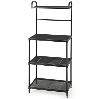 Hivvago 4-tier Kitchen Microwave Storage Rack With Metal Shelves