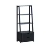 Hivvago 4-tier Ladder Bookshelf Storage Display With 2 Drawers