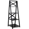 Hivvago 4-tier Leaning Free Standing Ladder Shelf Bookcase