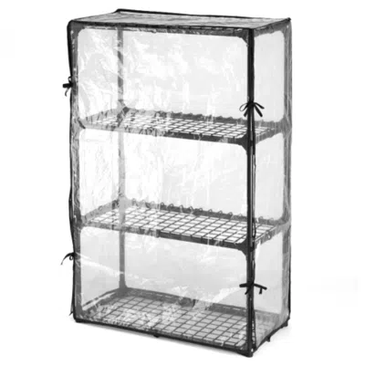 Hivvago 4 Tier Wire Rack With Cover 1 Pack