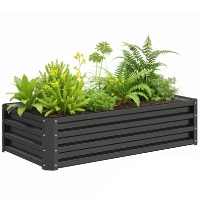 Hivvago 4' X 2' Raised Planter For Garden Or Backyard