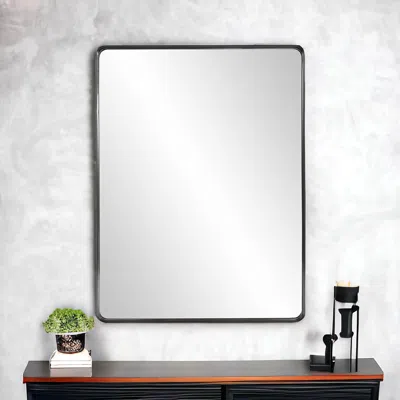 Hivvago 40" Black Metal Framed Accent Mirror