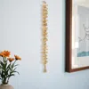 Hivvago 40" Brown Wood Rods And Rope Decorative Tassel In Gold