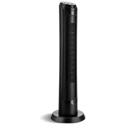 Hivvago 40 Inch Tower Fan With Remote 75ëš Oscillating Fan With 3 Wind Modes And 4 Wind Speeds-black