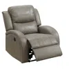 Hivvago 40 Inch Vegan Faux Leather Power Recliner With Usb Port, Stone Gray