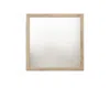 Hivvago 40" Natural Square Wood Framed Accent Mirror In Brown