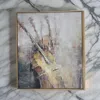 Hivvago 40 X 59 Framed Canvas Oil Painting, Guitar, Natural Fiber, Gray And Brown In Brown