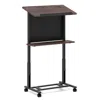 Hivvago 40.5-49 Inch Height Adjustable Rolling Podium Stand Lectern Table