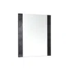 Hivvago 41" Black Faux Shagreen Partially Framed Accent Mirror In Black