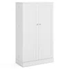 Hivvago 41 Inch Tall Pantry Cabinet Kitchen Storage Cabinet With Doors And Shelves In White
