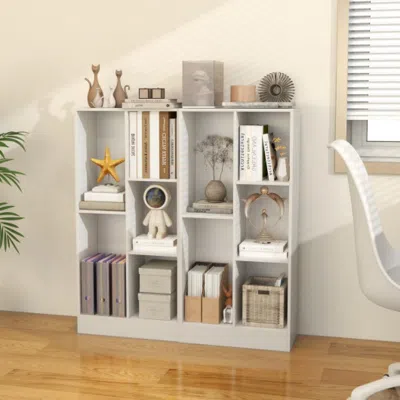 Hivvago 41 Inches 5-cube Floor Bookcase With 2 Anti-tipping Kits-white