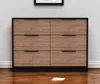 Hivvago 42" Brown And Black Four Drawer Dresser In Brown
