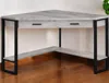 Hivvago 42" Gray And Black Corner Computer Desk In Black