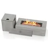 Hivvago 42 Inch 50 000 Btu Outdoor Rectangular Fire Table With Tank Holder