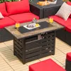 Hivvago 42 Inch 50000 Btu Propane Fire Pit Table With Ore Powder Surface