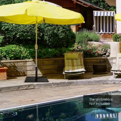 Hivvago 42 Lbs Weighted 25 Inch Square Patio Umbrella Base