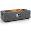 Hivvago 42.5 Inch 50000 Btu Fire Pit Table Set With Stainless Steel Burner