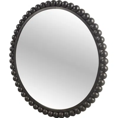 Hivvago 43" Black Abstract Metal Framed Accent Mirror