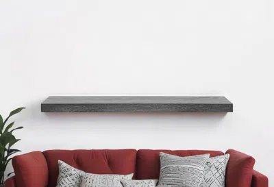 Hivvago 43" Dark Gray Whitewash Wooden Floating Shelf