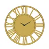 Hivvago 43" Gold Mirrored Acrylic Silent Analog Circle Wall Clock In Gold