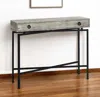 Hivvago 43" Gray And Black Cross Leg Console Table In Gray