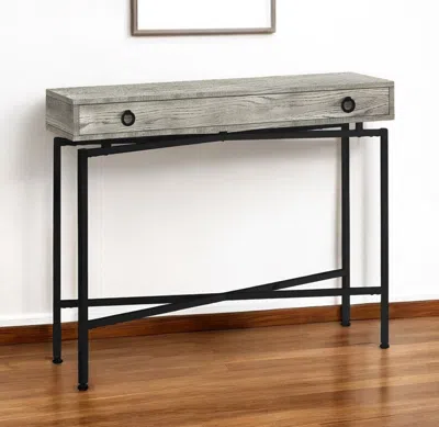 Hivvago 43" Gray And Black Cross Leg Console Table