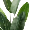 Hivvago 43" Green Banana Leaf Artificial Tree In A Black Pot In Green