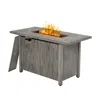 Hivvago 43 Inch 50 000 Btu Propane Fire Pit Table With Removable Lid-gray