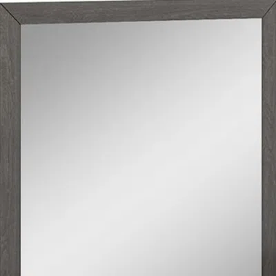 Hivvago 43" Refined Grey High Gloss Mirror In Gray