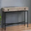 Hivvago 43" Gray And Black Cross Leg Console Table In Multi