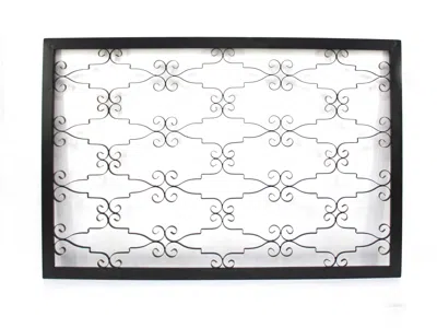 Hivvago 43" X 63" Black Metal Wall Decor In White