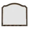Hivvago 43.5 Inches Scalloped Mirror With Molded Details, Brown In Brown