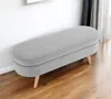 Hivvago 44" Gray And Brown Linen Upholstered Storage Bench With Flip Top In Gray