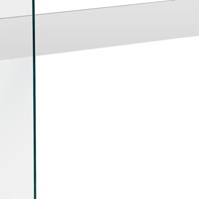 Hivvago 44" White And Clear Solid Console Table In Transparent