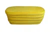 Hivvago 44" Yellow Velvet Tufted Oval Ottoman In Yellow