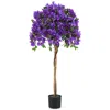 Hivvago 4.5 Feet Artificial Azalea Tree With Cement Pot