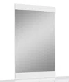Hivvago 45" Superb White High Gloss Mirror In Gray