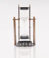 Hivvago 4.5" X 4.5" X 8.5" Brass Revolving Sandtimer In Brown