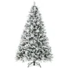 Hivvago 4.5/6/7 Feet Artificial Xmas Tree With Pine Needles And Led Lights-7 Ft